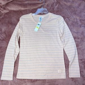 NWT Pink Stripe DKNY Long Sleeved Top